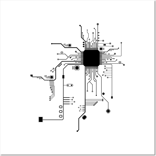 Heart Circuit Board Wall Art by Printadorable